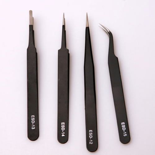 6 pcs All Purpose Precision Tweezer Set Stainless Steel Anti Static Tool Kit HOT