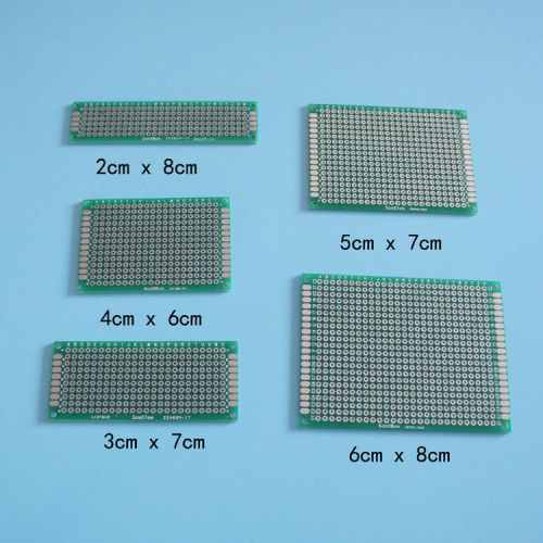 2x8 3x7 4x6 5x7 6x8 cm double Side Copper prototype pcb Universal Board  5Pcs