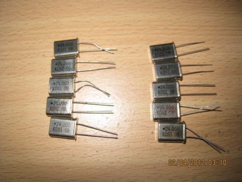 10 X 24.000MHz 24.000 MHz Crystal Oscillator HC-49U NEW KDS Japan