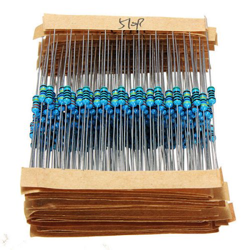 (110M)ohm 640 Pcs 64 Value 1/4W 0.25W 1% Metal Film Resistors Assortment Kit GF