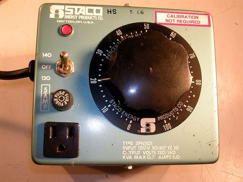 Staco 3PN501 autotransformer variac 0-120/140V 5A TESTED GOOD