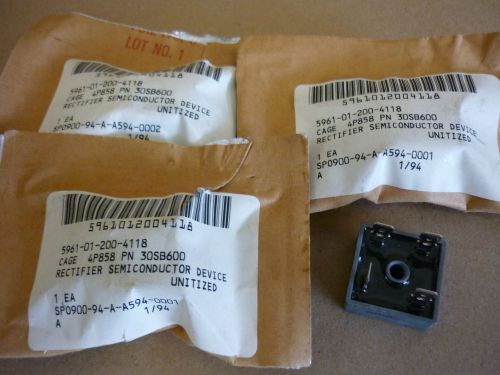 Lot Of 4 Bridge Rectifiers 30SB600 New