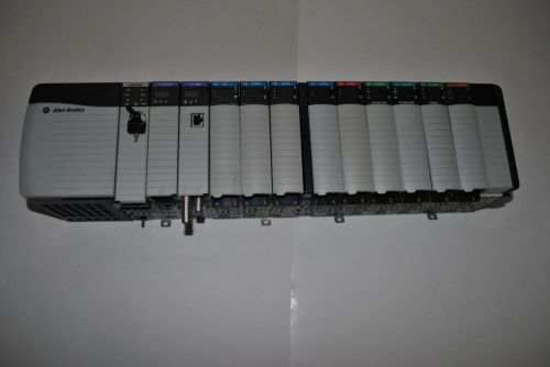 ALLEN BRADLEY CONTROLLOGIX LOADED 13 SLOT RACK COMPLETE  SYSTEM