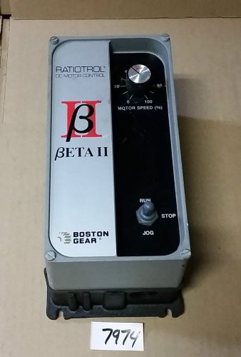 BOSTON GEAR BETA II RATIOTROL DC MOTOR CONTROL RBA2 (7974)