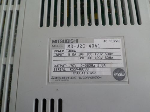 1PC Mitsubishi servo drive MR-J2S-40A1 400W.100V tested