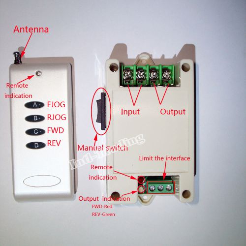 Wireless dc12/24v positive inversion remote control for dc motor linear actuator for sale