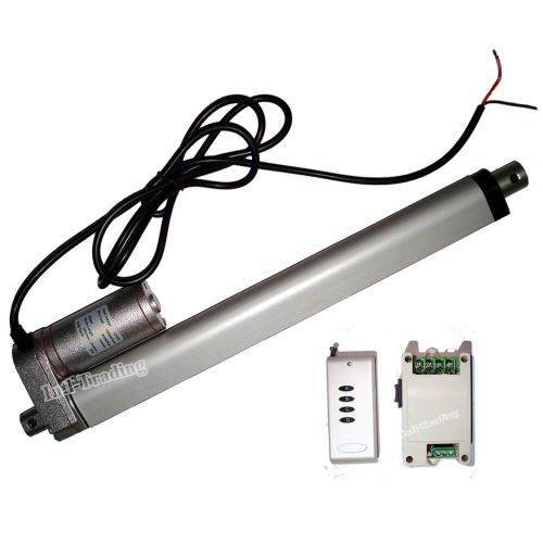 Heavy Duty 10&#034; Stroke DC 12V Linear Actuator&amp;Wireless Remote 220 Pound Max Lift