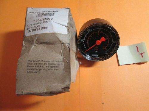 NEW IN PKG FISHER 11B8579X032 PRESSURE GAUGE 2 184BK 60PSI .4MPA 4BAR (223-1)