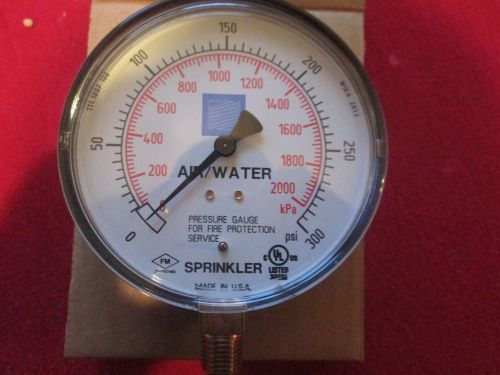 **NEW** AIR WATER PRESSURE GAUGE FIRE SPRINKLER RISER 300PSI 1/4 ORIFICE