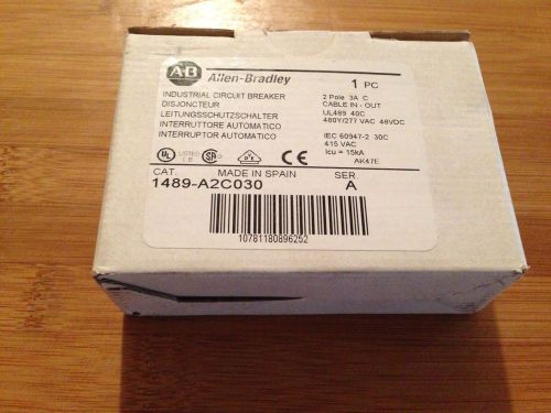 Allen Bradley 1489-A2C030 Industrial Circuit Breaker; Series A