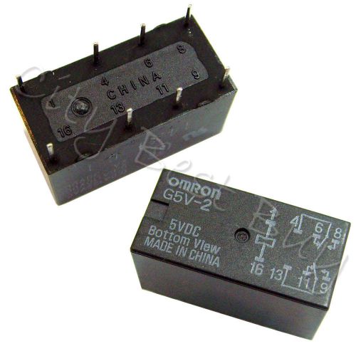 20 x OMRON G5V-2 DC5V 5VDC DPDT 8 Pins 0.6A 2A 125VAC 110VDC 30VDC Power Relay