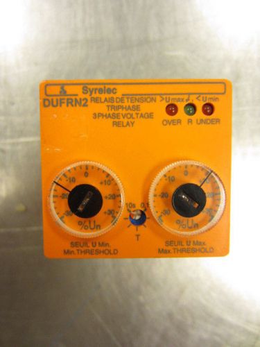 SYRELEC DUFR2 3X, 3 PHASE VOLTAGE RELAY, 400V 415V