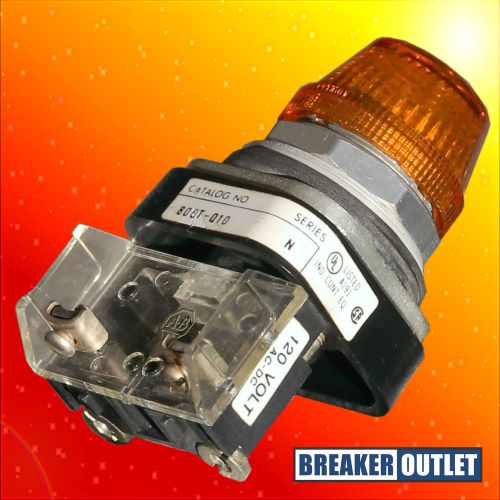 Allen Bradley Pilot Indicator Light 800T-Q10 Series N 120V Amber Lens