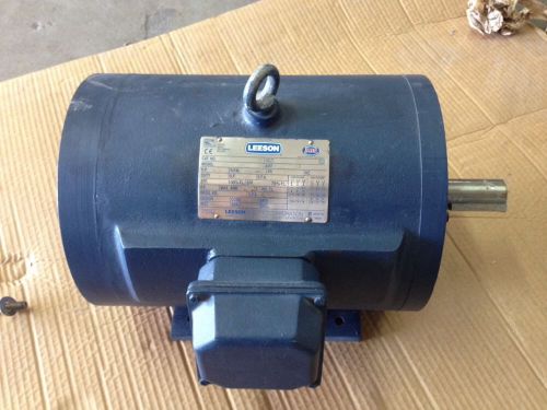 Leeson 10 HP Motor Cat:G150144.60 Model:N215T17DB52B. Shaft 1&#034; RPM 1765 Three Ph