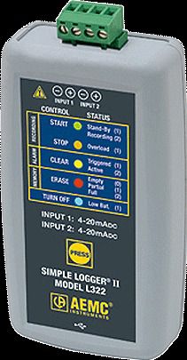 AEMC L322 Simple Logger II (4 to 20mAdc Current)