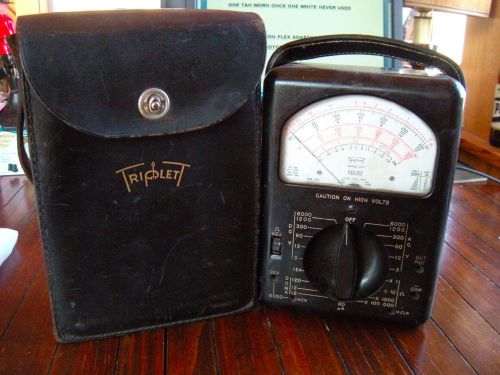 TRIPLETT MODEL 360 OHM/VOLT METER IN ORIGINAL CASE NO LEADS