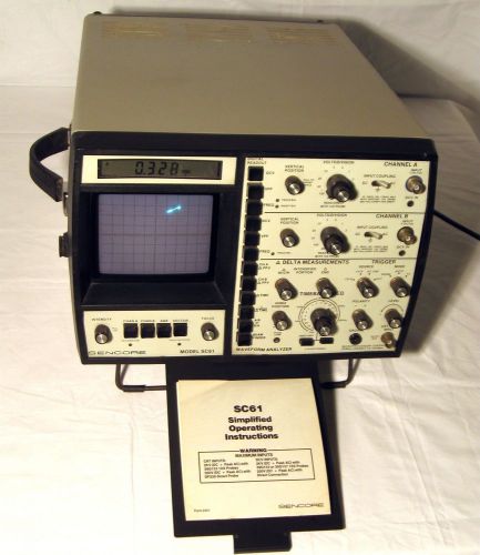 Sencore sc61 oscilloscope 100mhz - works! + manual - waveform analyzer 100 mhz for sale