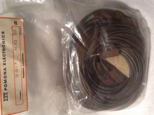 POMONA HB-60-1, Banana Plug Patch Cord, Stackable, BROWN, 10 pcs