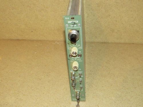 NUCLEAR DATA ND EBERLINE MODEL 510 AMPLIFIER   NIM BIN PLUG IN