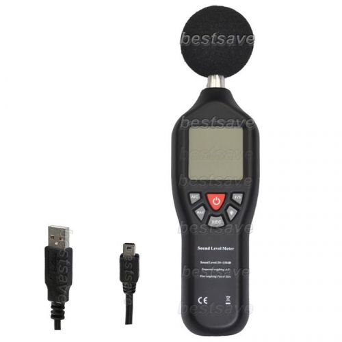 Digital USB Sound Meter Noise Level 30 ~ 130dB 31.5Hz~8kHz Record 32K Data B0432