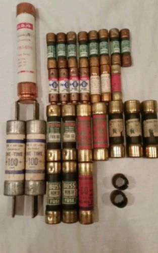 Lot of 29 Miscellaneous Fuses Fusetron Buss Tri-nic Royal Eagle Shawmut READ ALL