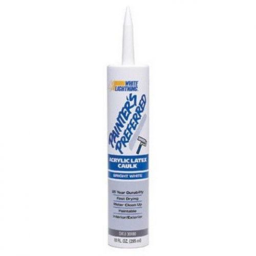 New White Lightning 425 Painter&#039;s Preferred Latex Caulk, 10 oz Cartridge, White