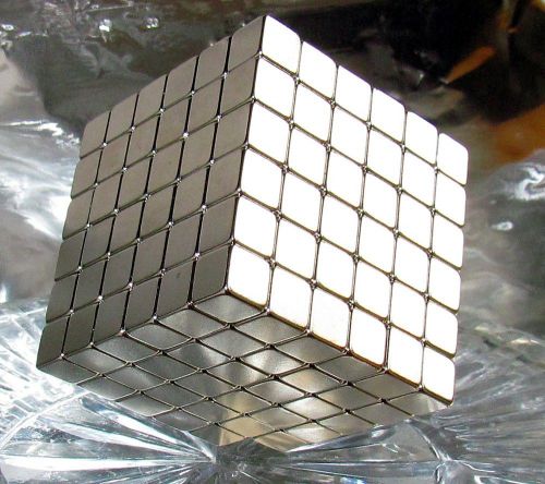 MEGA BLOCK! 216 1/4&#034; NEODYMIUM N42 cube magnets FREE SHIP USA