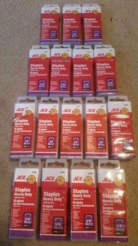 16000 ACE Heavy Duty Staples 1/4&#034; (6 mm) 5/16&#034; (8 mm) 3/8&#034; (10 mm) 9/16&#034; (14 mm)