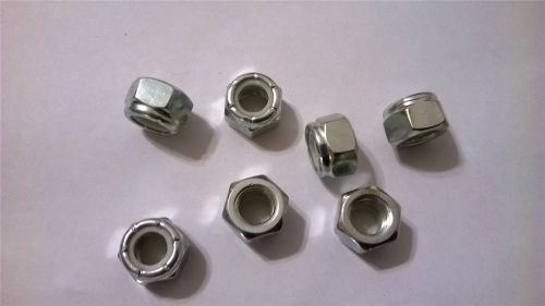 MC102A  Lot of 596 pcs  UNF 5/16&#034; Long Hex Lock Nut Nylon Insert Zinc Plated