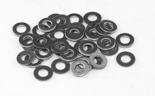 100 pcs M4 Metal Plain Washer, Stainless Steel