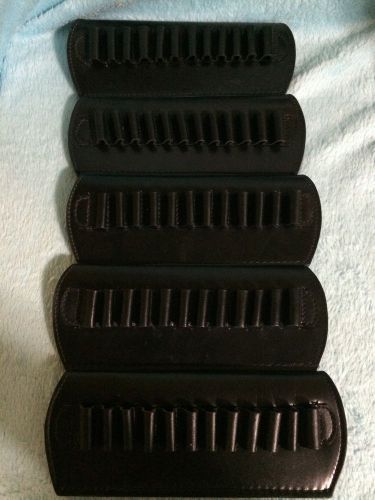 Law Enforcement Pistol 12 Ammo Slide/Case/Holder/Carrier    .357/.38  (Lot Of 5)