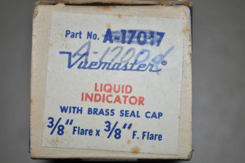 VUEMASTER LIQUID INDICATOR A-17017 MUELLER BRASS SEAL CAP 3/8&#034; Flare x 3/8&#034; F.Fl