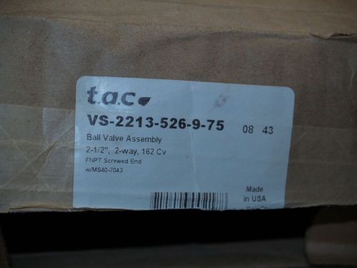 Tac vs-2213-526-9-75 duradrive proportional actuator &amp; ball valve assembly for sale