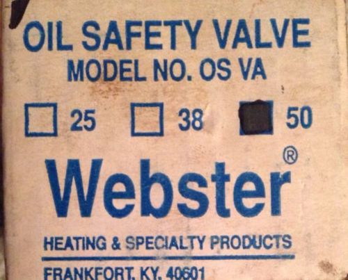 WEBSTER OSVA 50 1/2&#034; OIL SAFETY VALVE