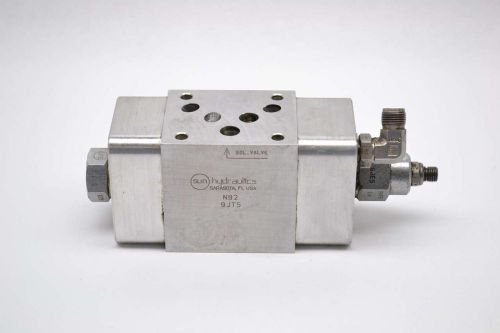 Sun hydraulics nb2 9jt5 aluminum sandwich 20gpm manifold hydraulic valve b438649 for sale