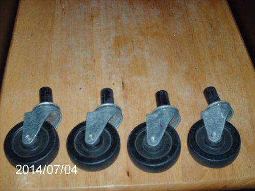 Set of 4 vintage caster wheels 2 1/2 inch for sale