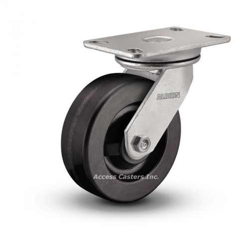 72tm08201s 8&#034; x 2&#034; albion swivel plate caster, phenolic wheel, 1400 lbs capacity for sale