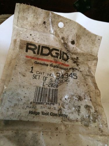 New In Package Ridgid 34345 Set Of 5 Screws Free Shipping