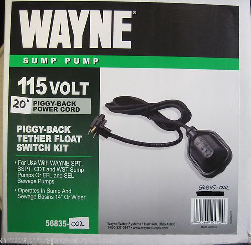 Fits all pumps! sump pump 115 volt tether float switch - 20 foot long! for sale