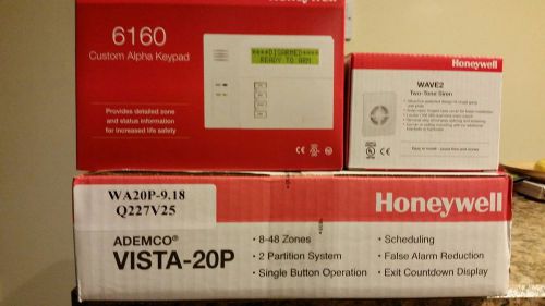 Honeywell Vista 20P v9.18 w/6160 keypad and wave 2 two-tone siren