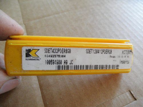 TWO KENNAMETAL SDET433PDER8GB SDET120412PDERGB KC725M INSERT  a15