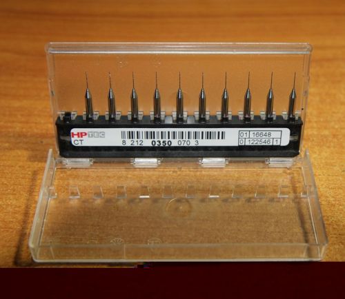 10 pcs brand new carbide micro drill bits 0.35mm cnc pcb dremel germany made for sale