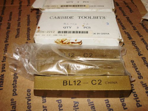 (6) BL-12 GRADE C2 3/4 x 4-1/2 CARBIDE TIPPED TOOL BITS