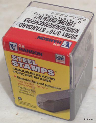 CH Hanson 20561 Steel Stamps Number Punches 3/16&#034; Tools