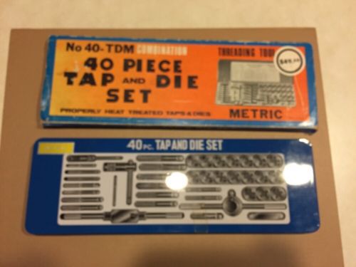 40-TDM Combination 40 Piece Tap &amp; Die Set Metric Coarse Fine Pipe Thread