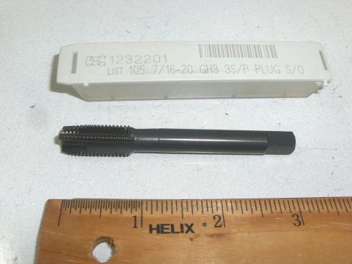 OSG  7/16-20  GH3  3-FLUTE SPIRAL POINT PLUG STEAM OXIDE TAP  (1 PC)3