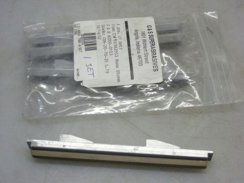 4 pc set CBN Honing Stones 5.3&#034; Long x .498&#034; Wide x .75&#034; High