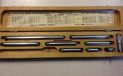 Starrett 1.5&#034;-12&#034; Tubular Inside Micrometer Set