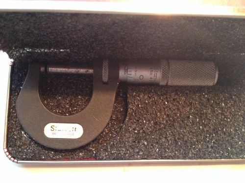 MACHINIST LATHE TOOL STARRETT 1&#034; MICROMETER #437 IN ORIGINAL CASE