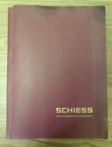 Schiess Operating Instructions 14 DKE140 NC/C Vertical Turret Lathe CNC VTL